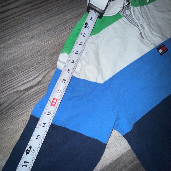 Vintage 90s Tommy Jeans Colorblock Rugby Shirt  Limited Edition  Y2K Prep - Picture 8 of 9